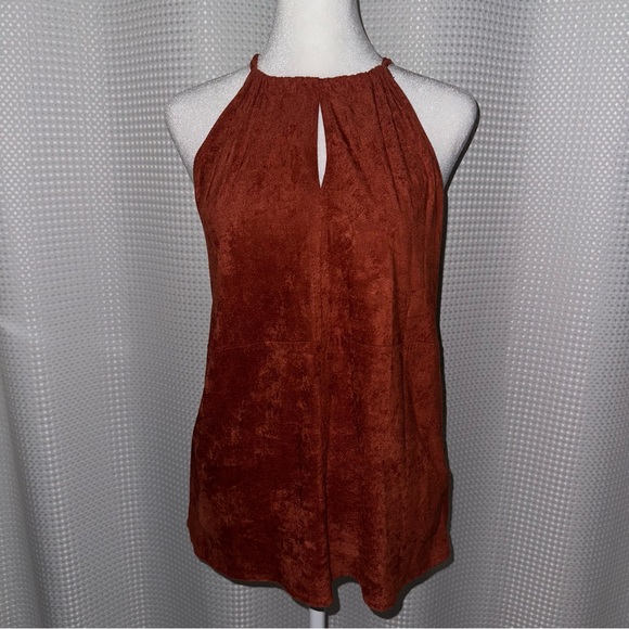 Velvety Rust V Neck Shirt🔻 - Picture 2 of 10